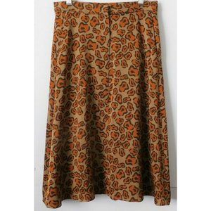 NWT Tucker Skirt Nordstrom Silk Brown Animal USA